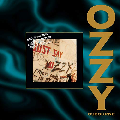 Ozzy Osbourne Just Say Ozzy album cover with graffiti wall art on dark background.