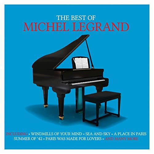 CD cover for Michel Legrand’s “The Best Of” featuring a black grand piano.