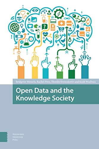 Book cover: “Open Data and the Knowledge Society” with hands and icons.