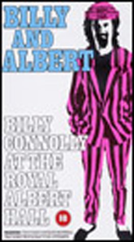 DVD cover featuring Billy Connolly in a pink striped suit.