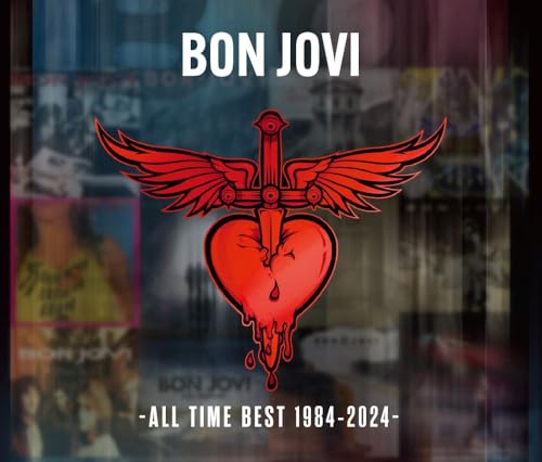 Bon Jovi album cover featuring a red winged heart and band name.