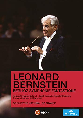 DVD cover featuring conductor Leonard Bernstein and red text: "Berlioz Symphonie Fantastique".