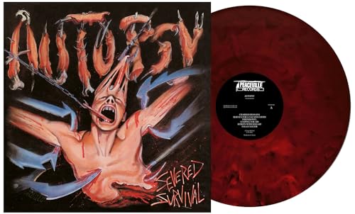 Autopsy vinyl record cover with graphic imagery of a screaming figure.