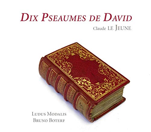 Red ornate book on white background, CD cover for "Ten Psalms Of David".