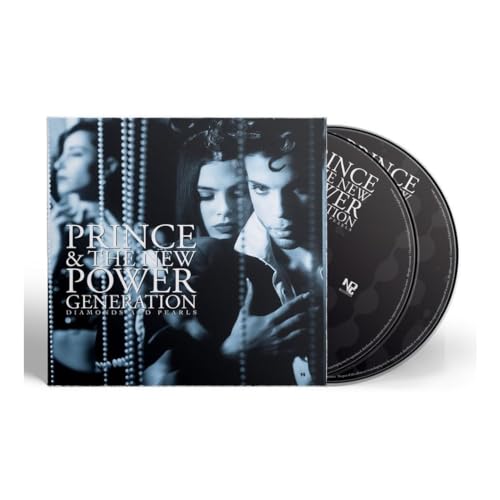 Prince’s “Diamonds And Pearls” CD case with disc, featuring portraits and pearls.