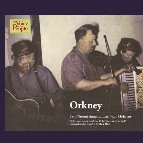 CD cover: two musicians with instruments, Orkney traditional dance music.