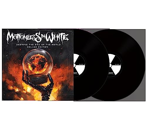 Motionless In White double vinyl record with fiery, apocalyptic cover art.