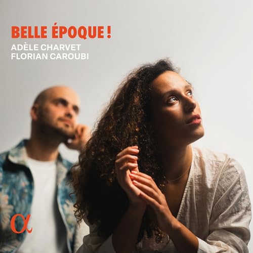 CD cover featuring a woman and man looking upwards, with text.