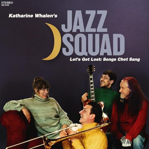 Record cover featuring Katharine Whalen’s Jazz Squad and a crescent moon.