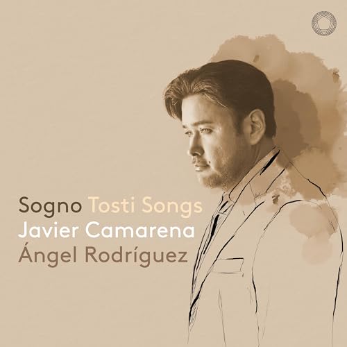 CD cover featuring Javier Camarena in sepia tones, with text details.