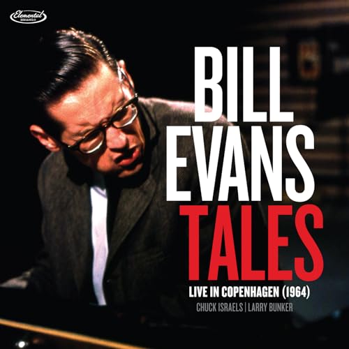 Bill Evans album cover, portrait of pianist at piano, 1964.