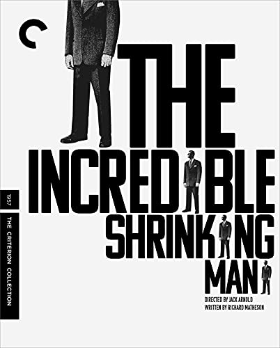Blu-ray cover for "The Incredible Shrinking Man" featuring a silhouetted man.