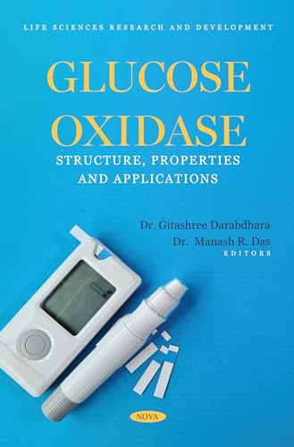 Book cover: "Glucose Oxidase" with glucose meter and test strips.