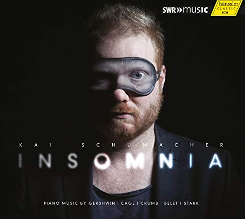 CD cover: Man with sleep mask, text “Insomnia” and composer names.