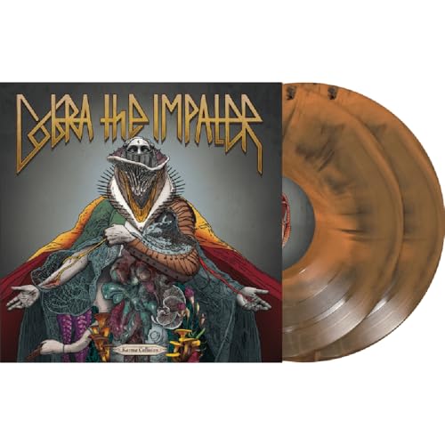 Vinyl record with cover art featuring a skeletal figure in ornate robes.