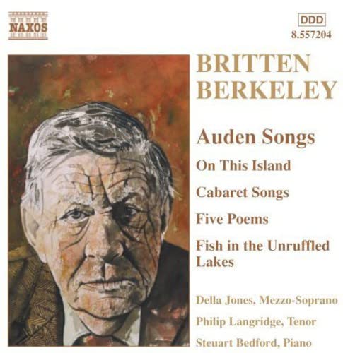 CD cover featuring a portrait of W.H. Auden with song titles listed.
