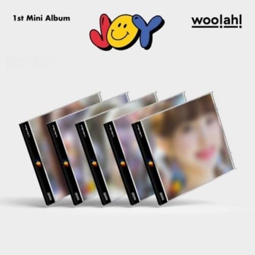 Woo!ah! "Joy" CD album with a blurred portrait and colorful logo.