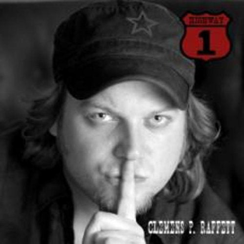 Black and white CD cover featuring a man with a hat and finger to lips.
