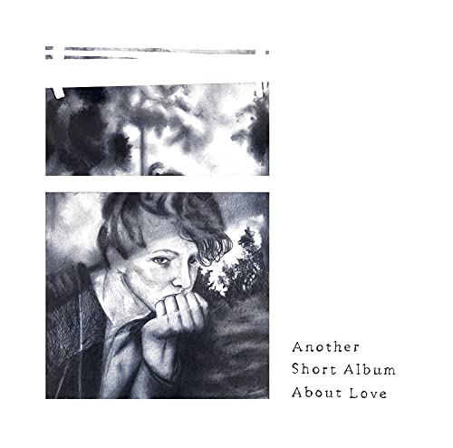 Pencil-style album cover featuring a portrait and forest scene, with text.