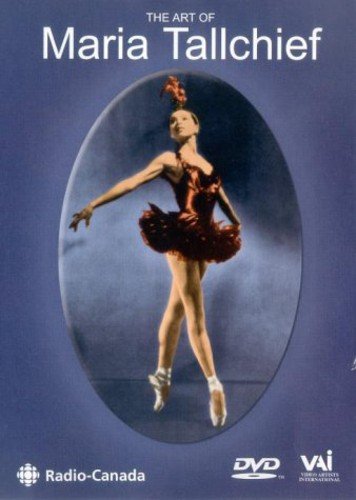 Ballerina Maria Tallchief in a red tutu, posed in a dance position.