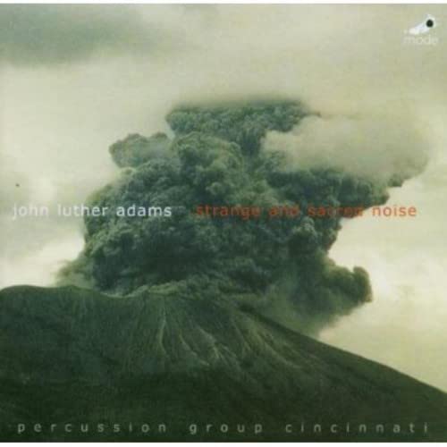 DVD cover: volcanic eruption cloud with text "strange & sacred noise".