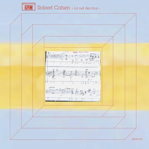 Vinyl record cover: sheet music within nested yellow and white cubes.