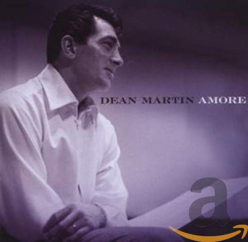Dean Martin’s “Amore” CD cover, portrait in shades of purple.