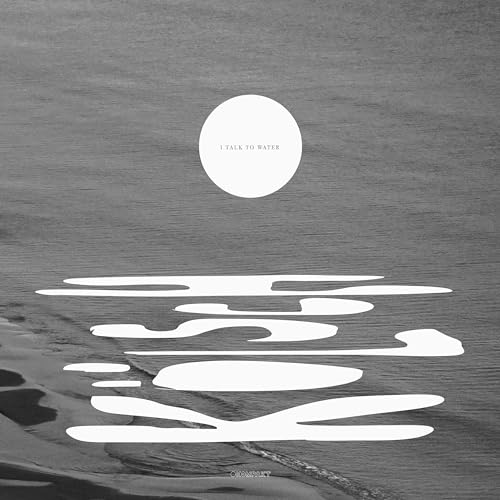 CD cover with abstract white shapes on a blurred water background.