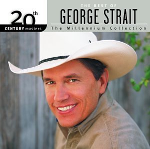George Strait wearing a cowboy hat, album cover for “Millennium Collection.”