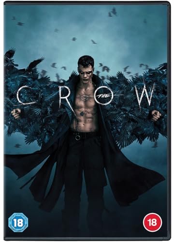 DVD cover for "The Crow" featuring a man surrounded by black birds.