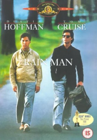 Dustin Hoffman and Tom Cruise on the "Rain Man" DVD cover.