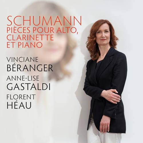 CD cover featuring a woman in a blazer and text: Schumann, Beranger, Gastaldi.