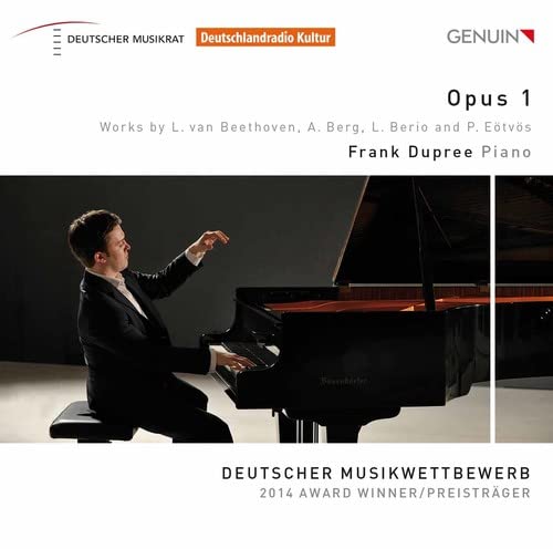 CD cover: pianist Frank Dupree at a grand piano, white background.