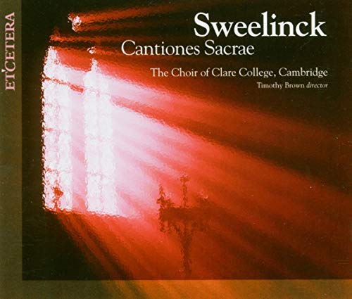 CD cover for Sweelinck’s Cantiones Sacrae, featuring a cross in light.