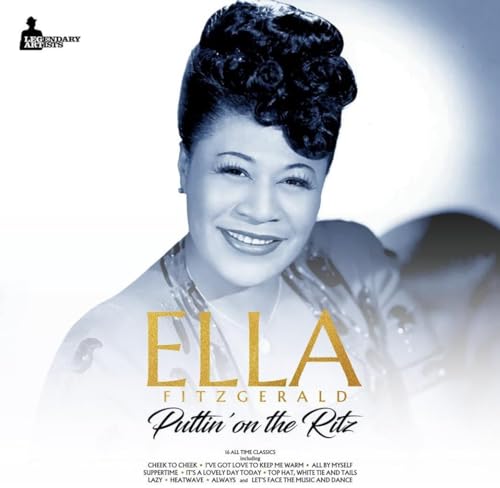 Ella Fitzgerald portrait album cover, “Puttin’ On The Ritz” vinyl record.