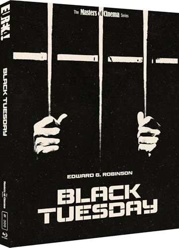Black Tuesday Blu-ray cover with hands reaching up against a dark background.