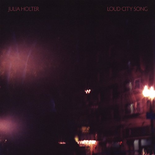 Album cover for Loud City Song by Julia Holter featuring a dark, blurry cityscape.