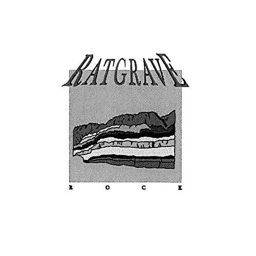 Black and white album cover for Ratgrave’s “Rock” vinyl record.