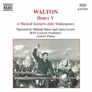 CD cover for Walton’s “Henry V” featuring a historical battle scene.