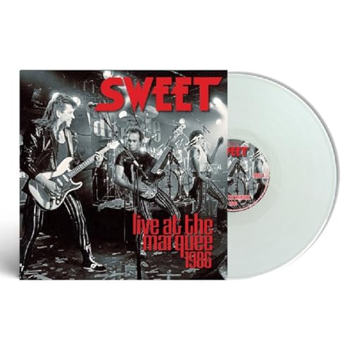 Sweet album cover “Live At The Marquee 1986” with a pearl vinyl record.