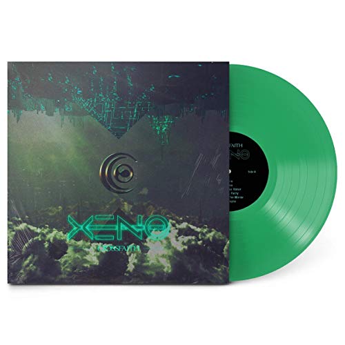 Green vinyl record for Crossfaith’s “Xeno” album, with cover art.