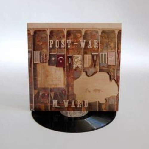 M. Ward “Post-War” vinyl record with collage-style cover art.