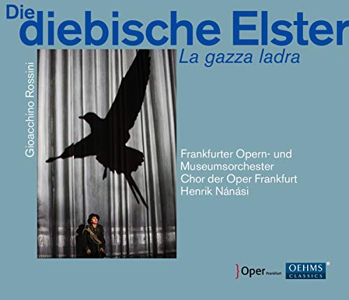 CD cover for Rossini’s “La gazza ladra” featuring a magpie silhouette.