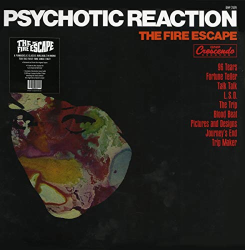 Vinyl album cover for The Fire Escape Psychotic Reaction with abstract colorful art.