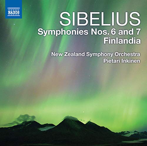 CD cover for Sibelius symphonies with a Northern Lights landscape.