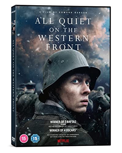 DVD cover for All Quiet on the Western Front featuring a soldier in uniform.