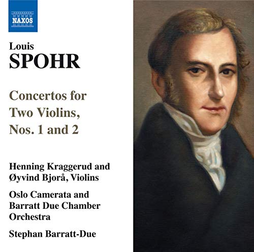 CD cover for Spohr’s concertos featuring a portrait of Louis Spohr.