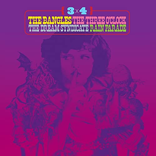 Purple album cover featuring a vintage portrait and band names.