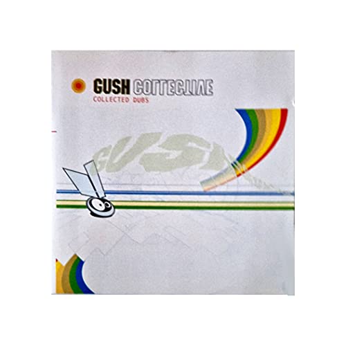CD cover for “Gush Collective” with abstract rainbow and geometric shapes.