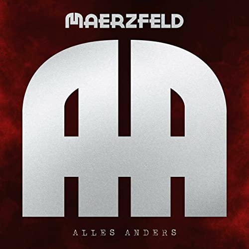 Maerzfeld album cover: large silver "AA" on a dark red, textured background.